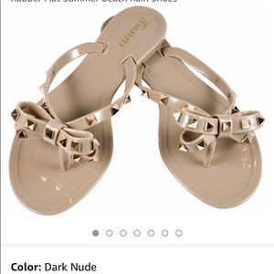 💚Women’s Jelly flips flops with rivets